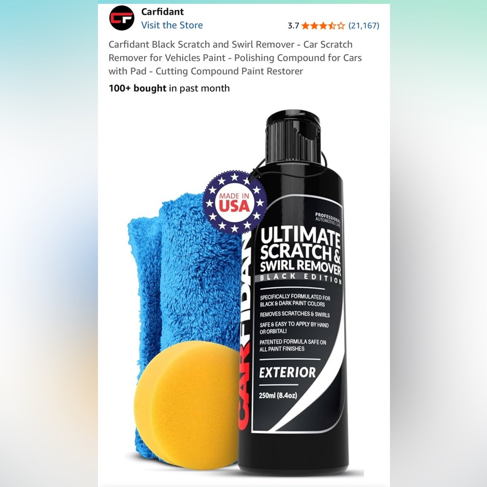 NIB Carfident Ultimate Scratch and Swirl Remover Kit - Picture 3 of 3